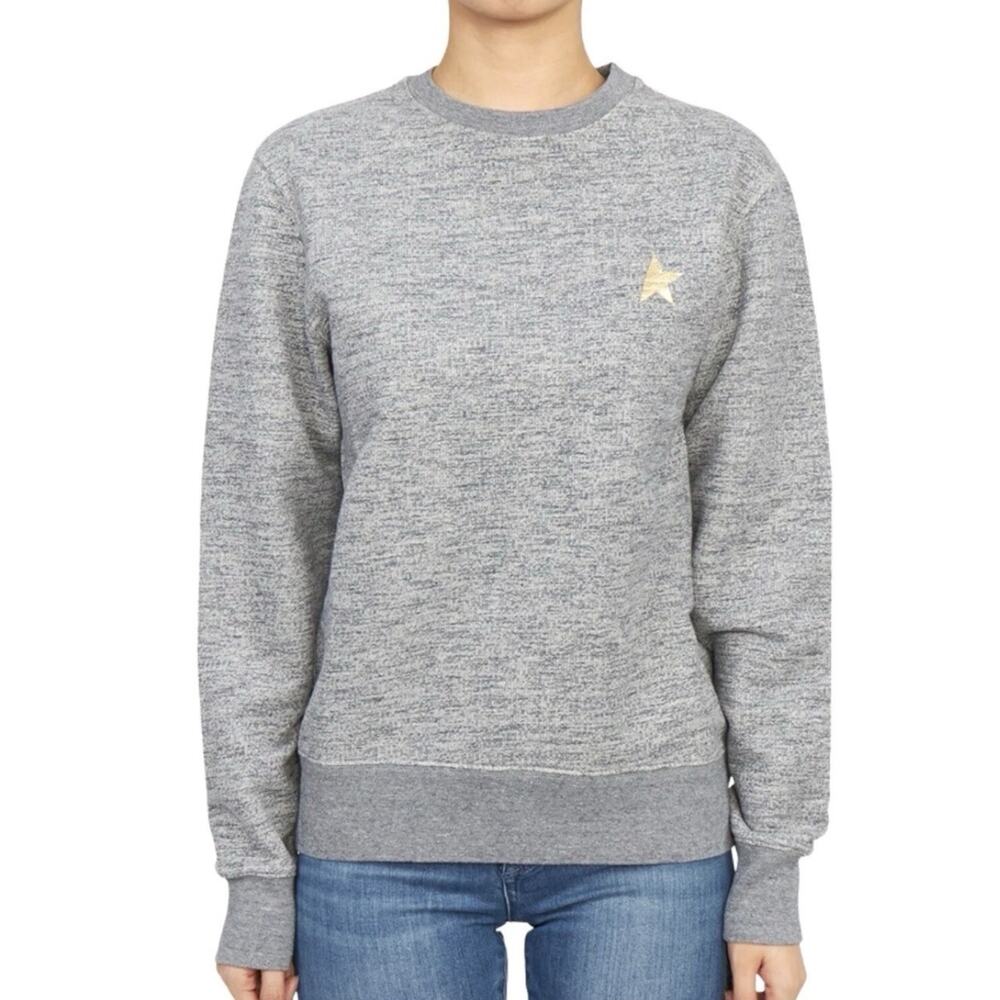 Golden Goose Sweatshirt Athena Melange Gold Star Crewneck - Picture 12 of 13